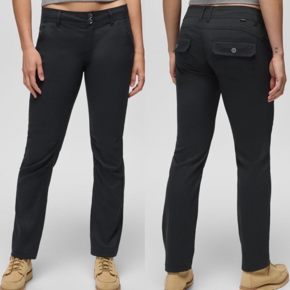 Prana Halle Straight Convertible Hiking Pants Black Womens Size 8 Outdoors Camp